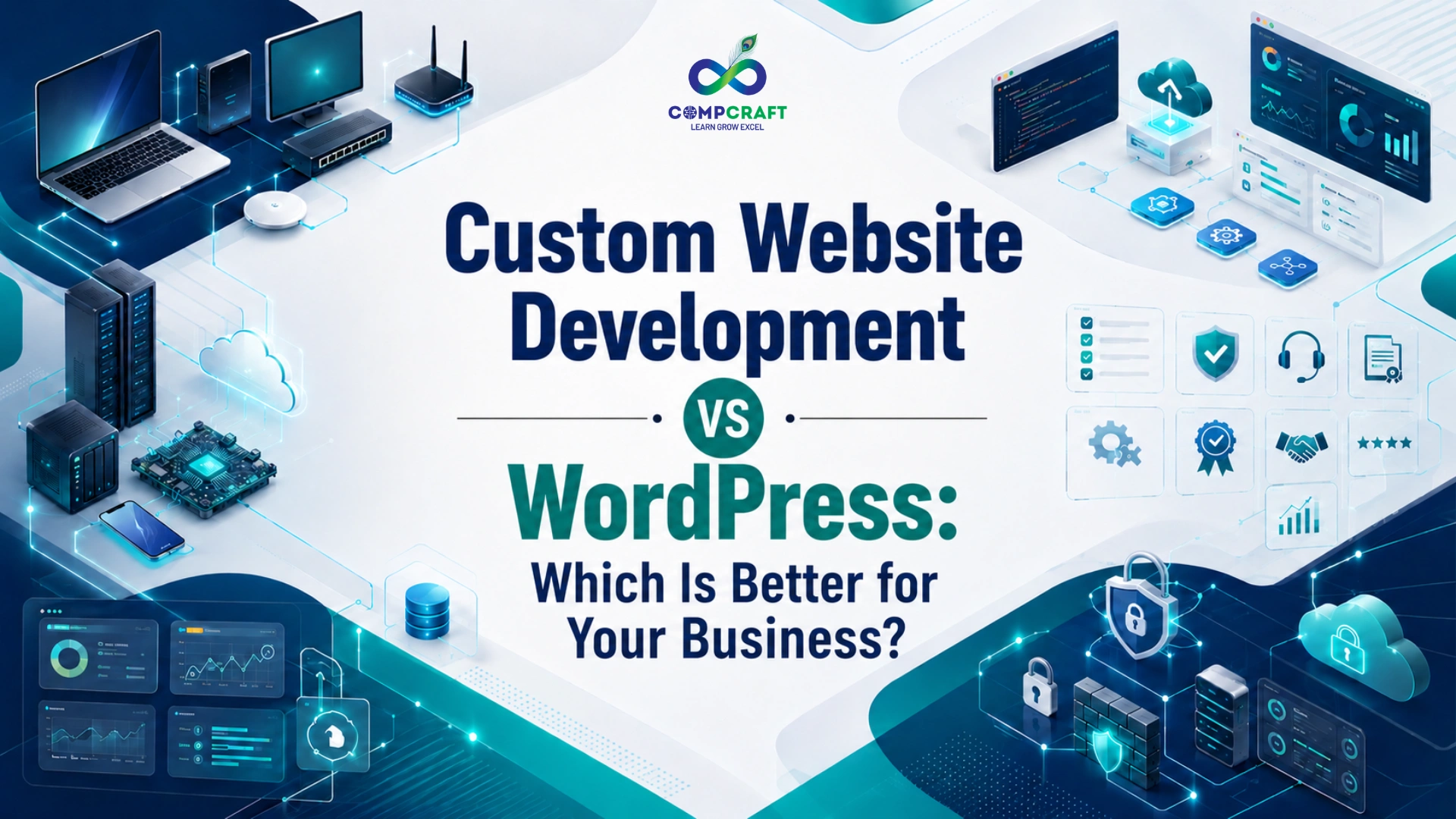 Custom Website vs WordPress Custom development or WordPress? Compare cost, flexibility, and scalability to choose the right platform for your business website.